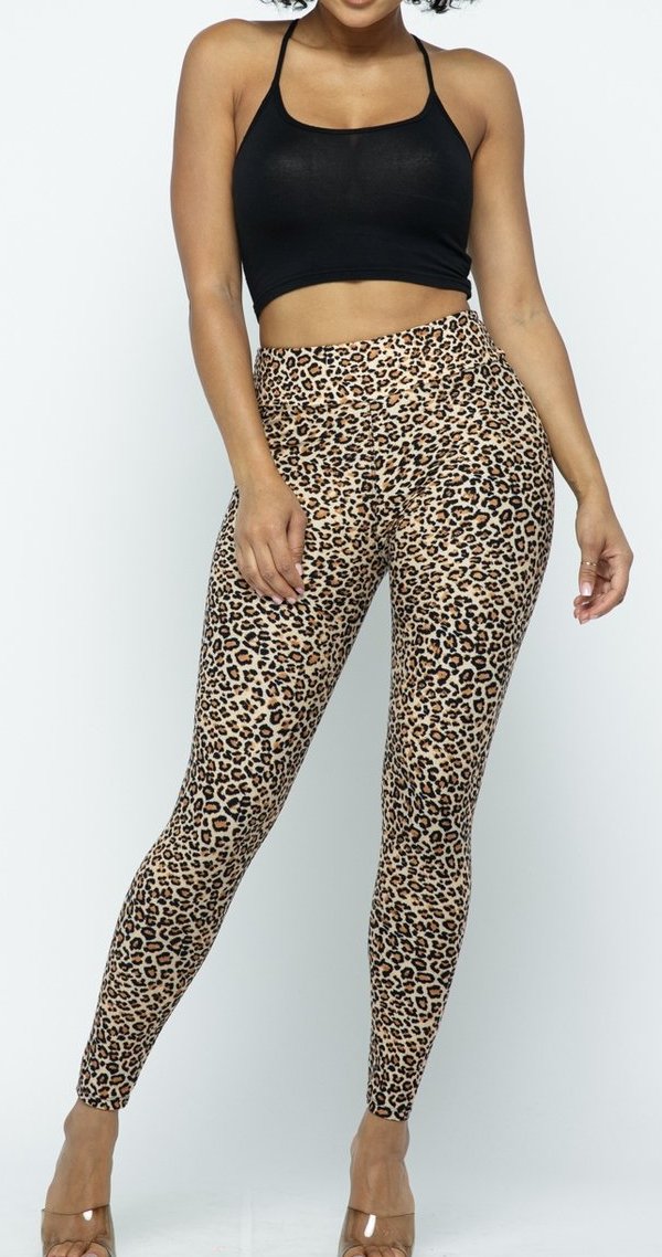 XL Leopard Print High Waist Leggings - EvrySeason